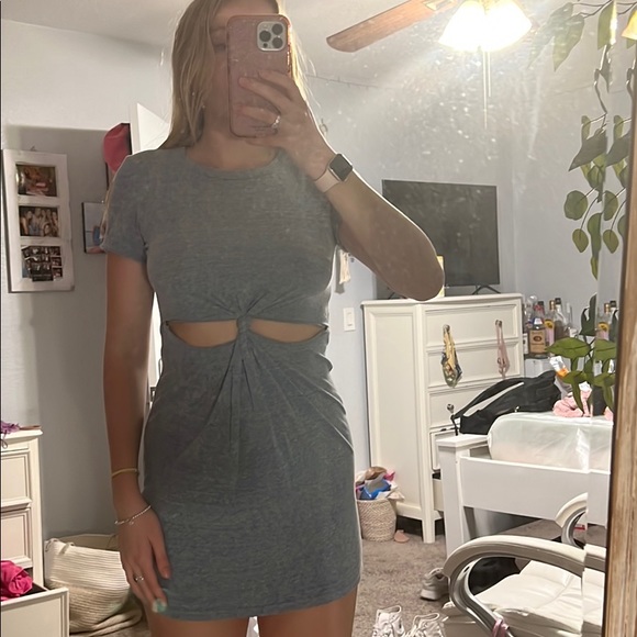 Gray dress with stomach cut out! - Picture 1 of 3